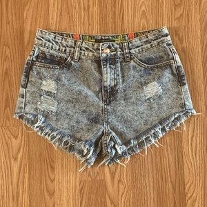 Forever21 distress acid wash short size S.